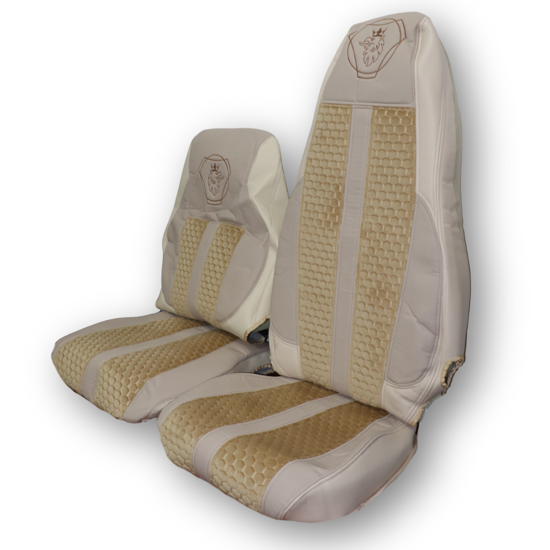 Чохол на сидіння Enterprise SCANIA R, G, P (2004-2017) водить. пілот - пас. складне, бежевий Чохол на сидіння Enterprise SCANIA R, G, P (2004-2017) водить. пілот - пас. складне, бежевий