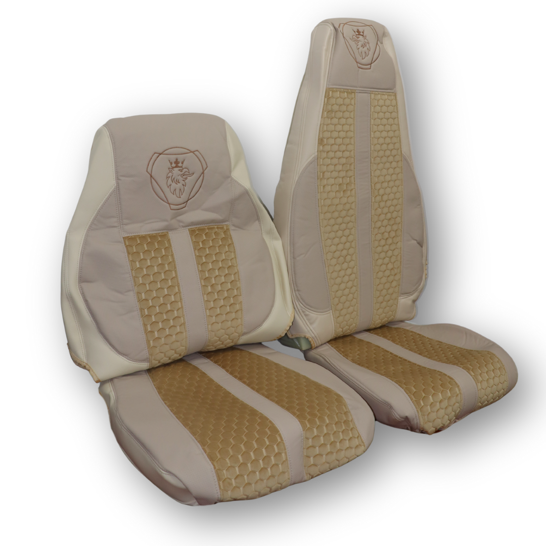 Чохол на сидіння Enterprise SCANIA R, G, P (2004-2017) водить. пілот - пас. складне, бежевий Чохол на сидіння Enterprise SCANIA R, G, P (2004-2017) водить. пілот - пас. складне, бежевий