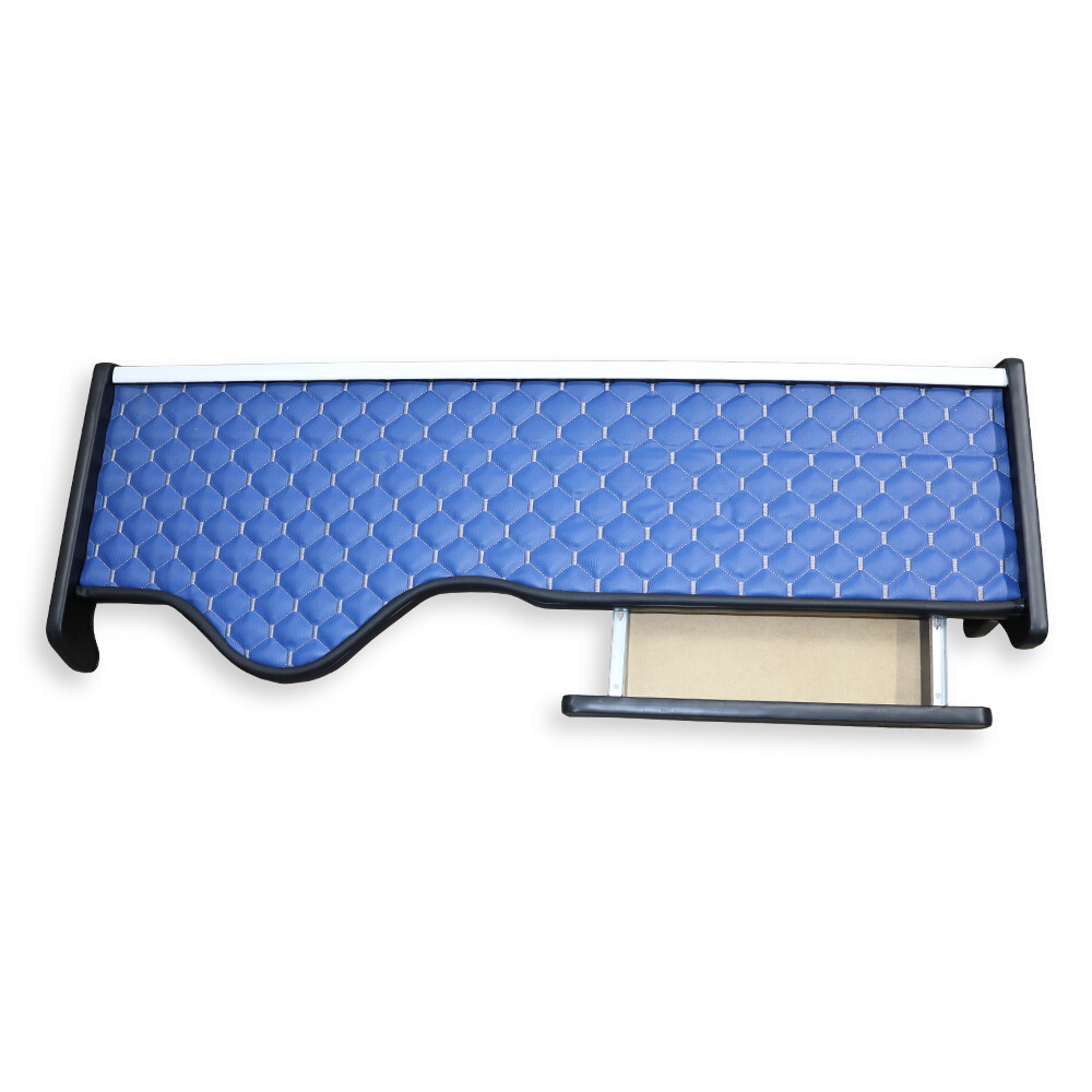 Полка кабины длинная MAN TGA XL синяя, ST - Экокожа стёжка Полка кабины длинная MAN TGA XL синяя, ST - Экокожа стёжка