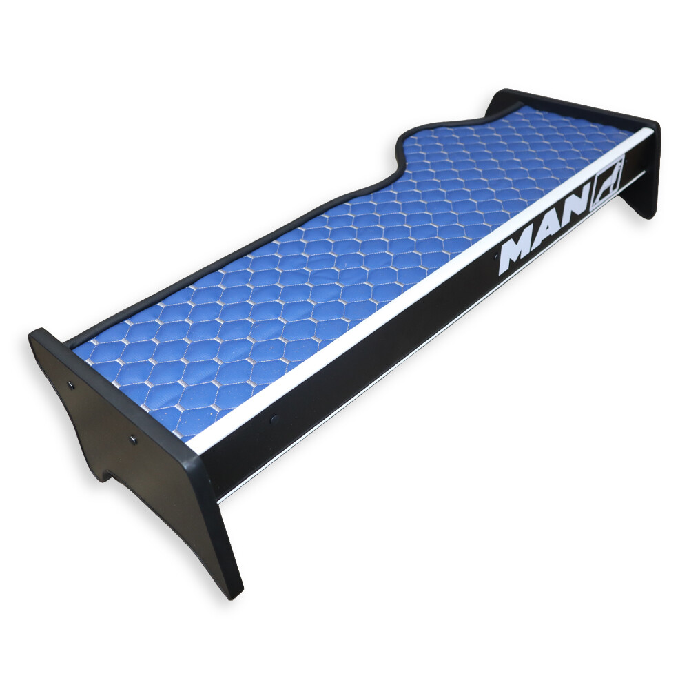 Полка кабины длинная MAN TGA XL синяя, ST - Экокожа стёжка Полка кабины длинная MAN TGA XL синяя, ST - Экокожа стёжка