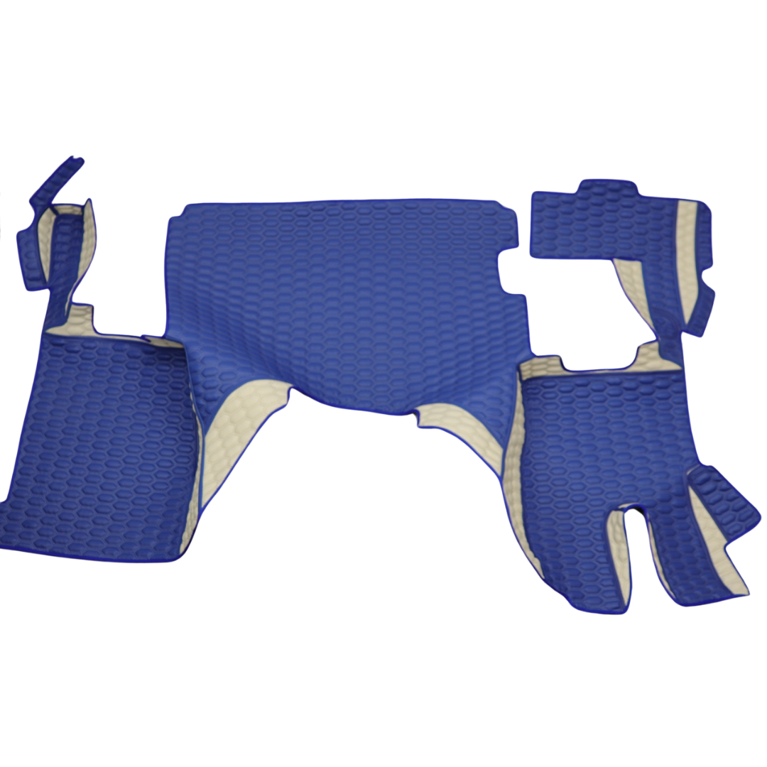 Коврик 3D Экокожа DAF XF106 c 2013; АКПП, синий,