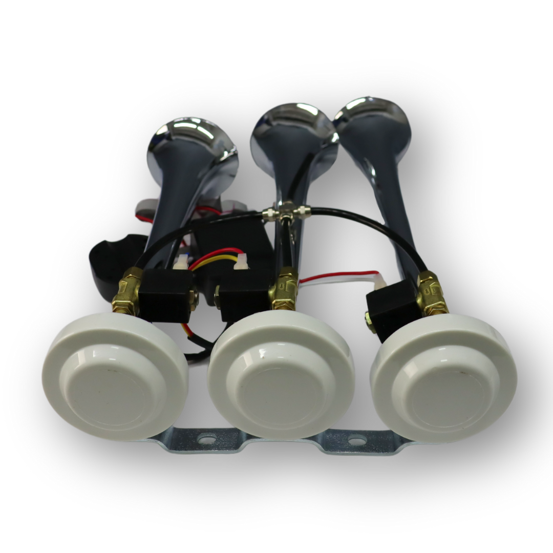 Сигнал воздушный 3 рожка, 12V-24V, 8 мелодий