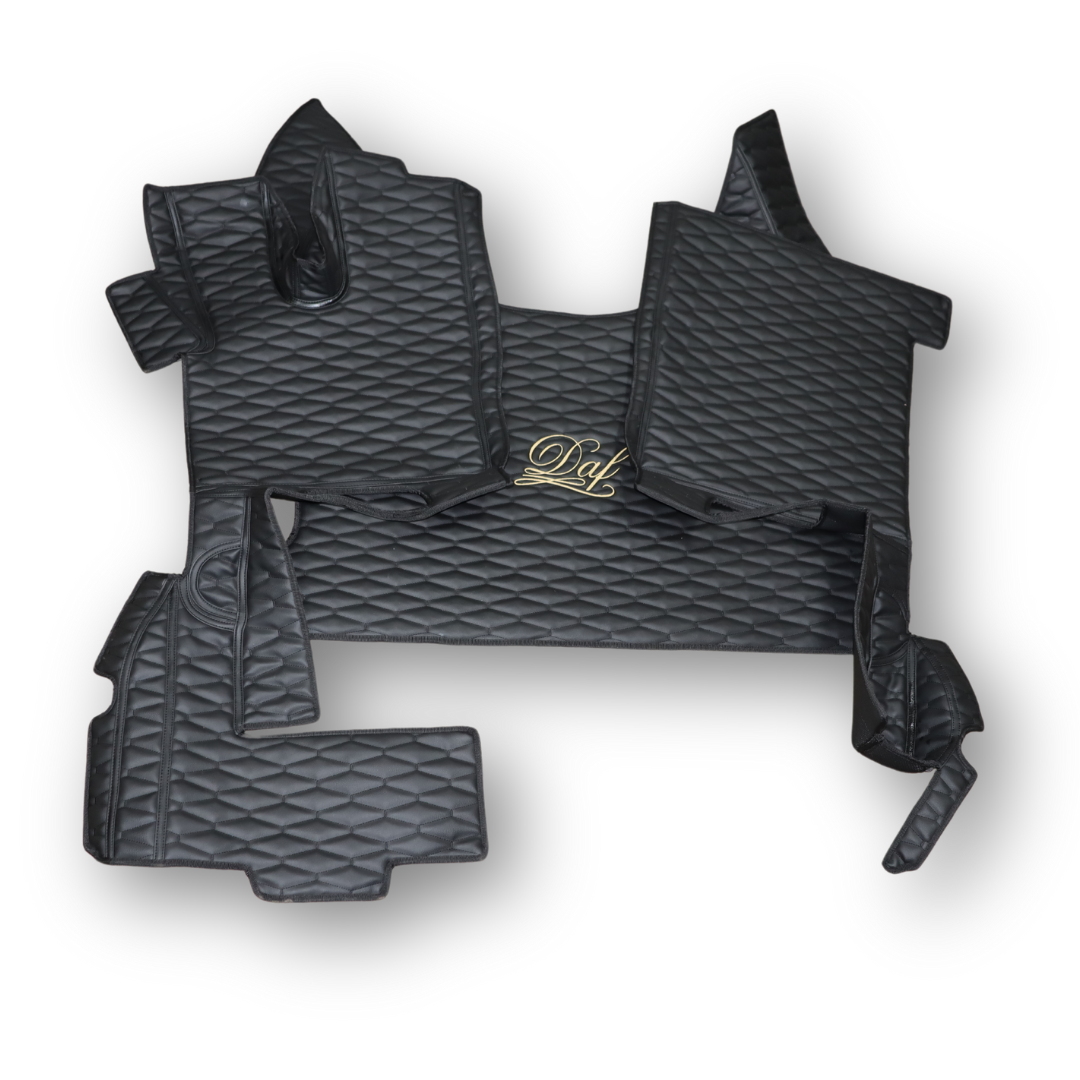 Килимок 3D Екошкіра DAF XF106 c 2013; АКПП, чорний Килимок 3D Екошкіра DAF XF106 c 2013; АКПП, чорний