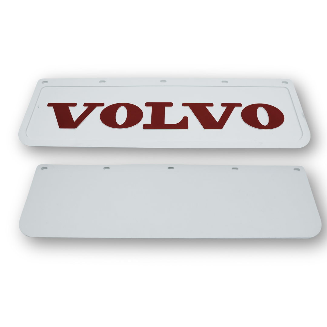 Брызговик тисненный VOLVO 600 x 180  \белый\красный