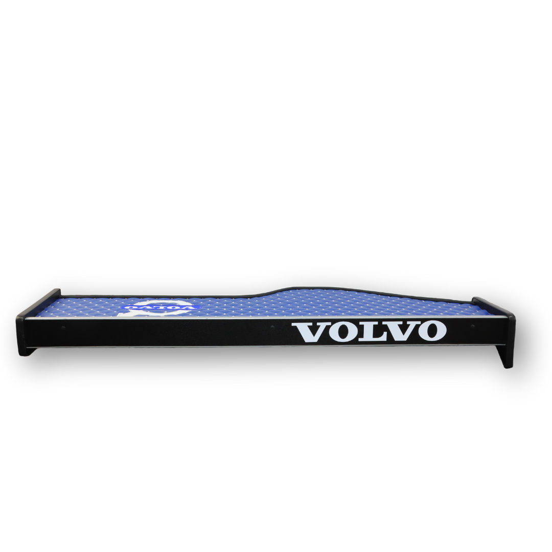Полиця кабіни довга VOLVO FH 12\16 (з 2009) синя з вишивкою, стьобана екошкіра, без отвору