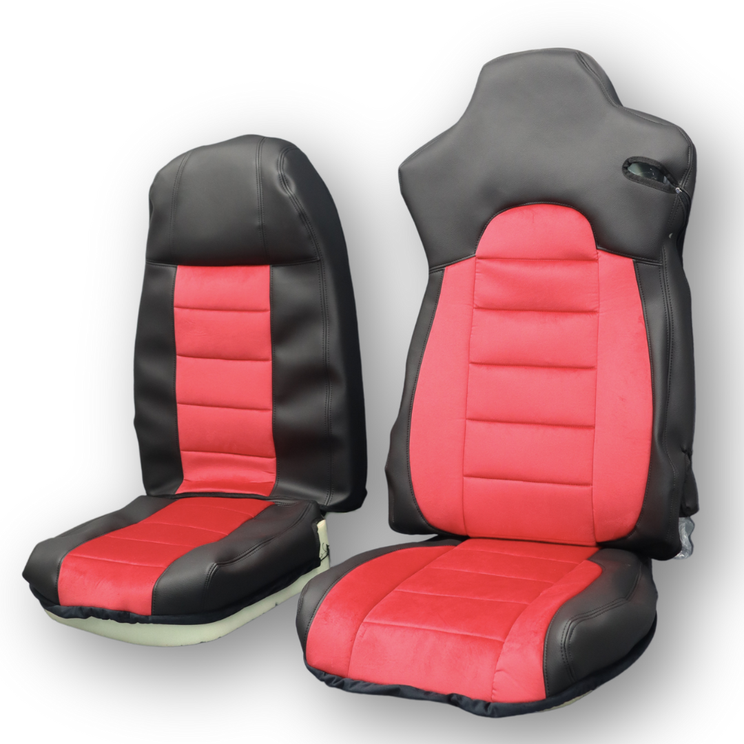 Чехол на сиденья IVECO STRALIS S-WAY 2019-2024 \ VANHOOL (автобус) черно - красный Чехол на сиденья IVECO STRALIS S-WAY 2019-2024 \ VANHOOL (автобус) черно - красный