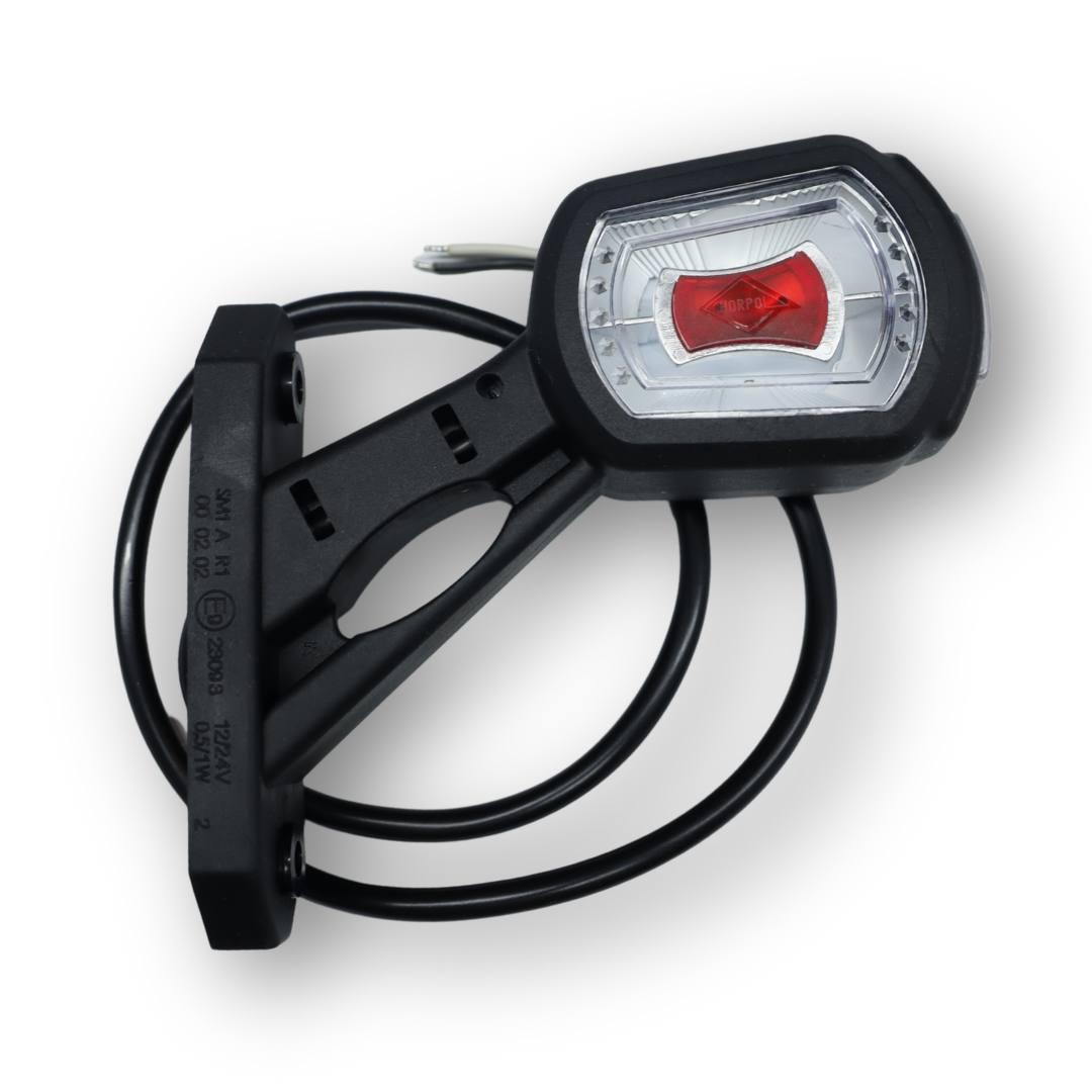 Фонарь габаритный рог LED 12-24 V  трехцветный   \HORPOL\ прав.