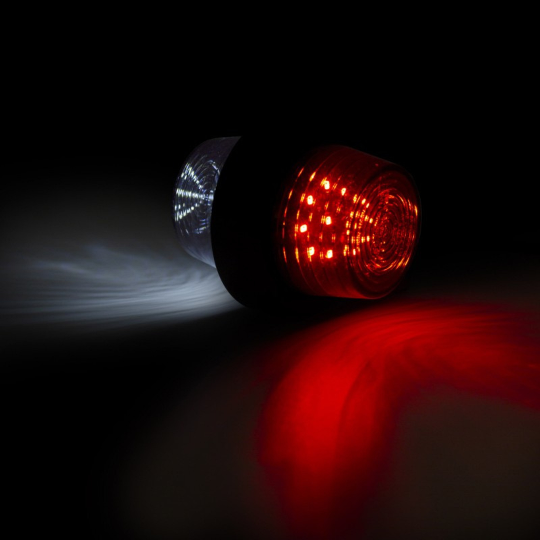 Фонарь габаритный рог LED, красно-белый, 12/24V «GRAPHITE» (HORPOL) Фонарь габаритный рог LED, красно-белый, 12/24V «GRAPHITE» (HORPOL)