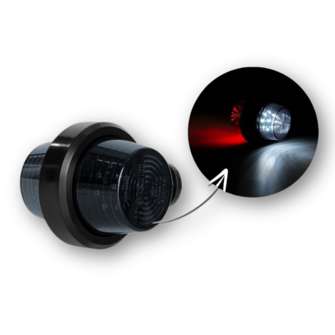 Фонарь габаритный рог LED, красно-белый, 12/24V «GRAPHITE» (HORPOL) Фонарь габаритный рог LED, красно-белый, 12/24V «GRAPHITE» (HORPOL)