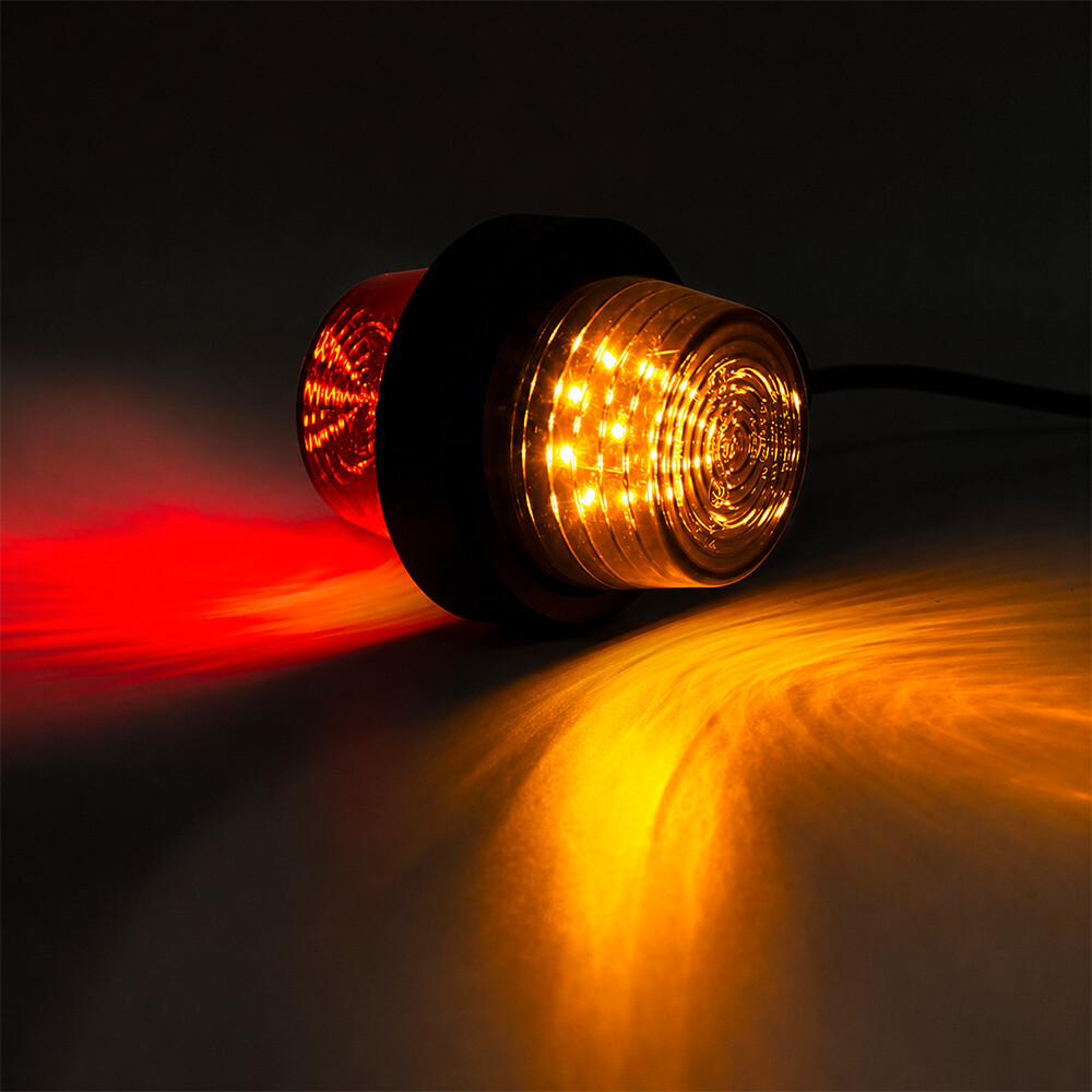 Фонарь габаритный рог LED красно-желтый 12/24V «GRAPHITE» (HORPOL)
