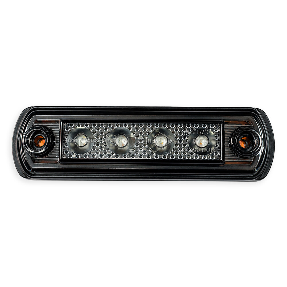 Габаритний ліхтар передній LED червоний 110*31*13, 12/24V «GRAPHITE» (HORPOL)