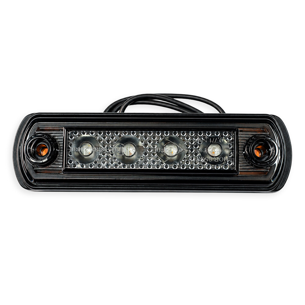 Габаритний ліхтар передній LED червоний 110*31*13, 12/24V «GRAPHITE» (HORPOL)