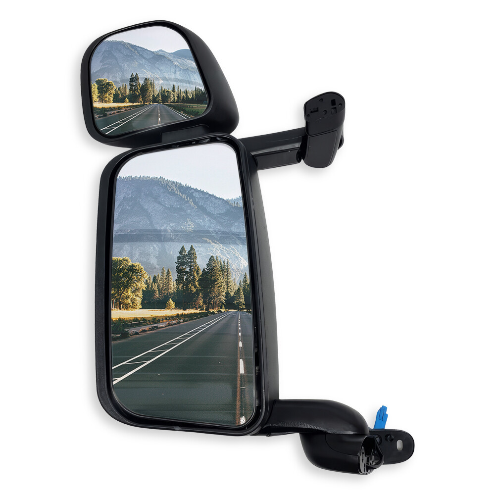 Зеркало основное Scania 4 114, 124 (1995-...) с электрорегулировкой и подогревом в сборе (длинный кронштейн) левое (C.F.BERG)