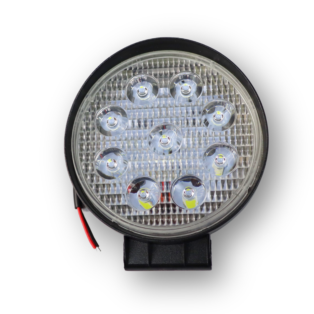 Фара универсальная диодная  LED 9-60V (9 диодов 27W круглая 55мм дальний свет)