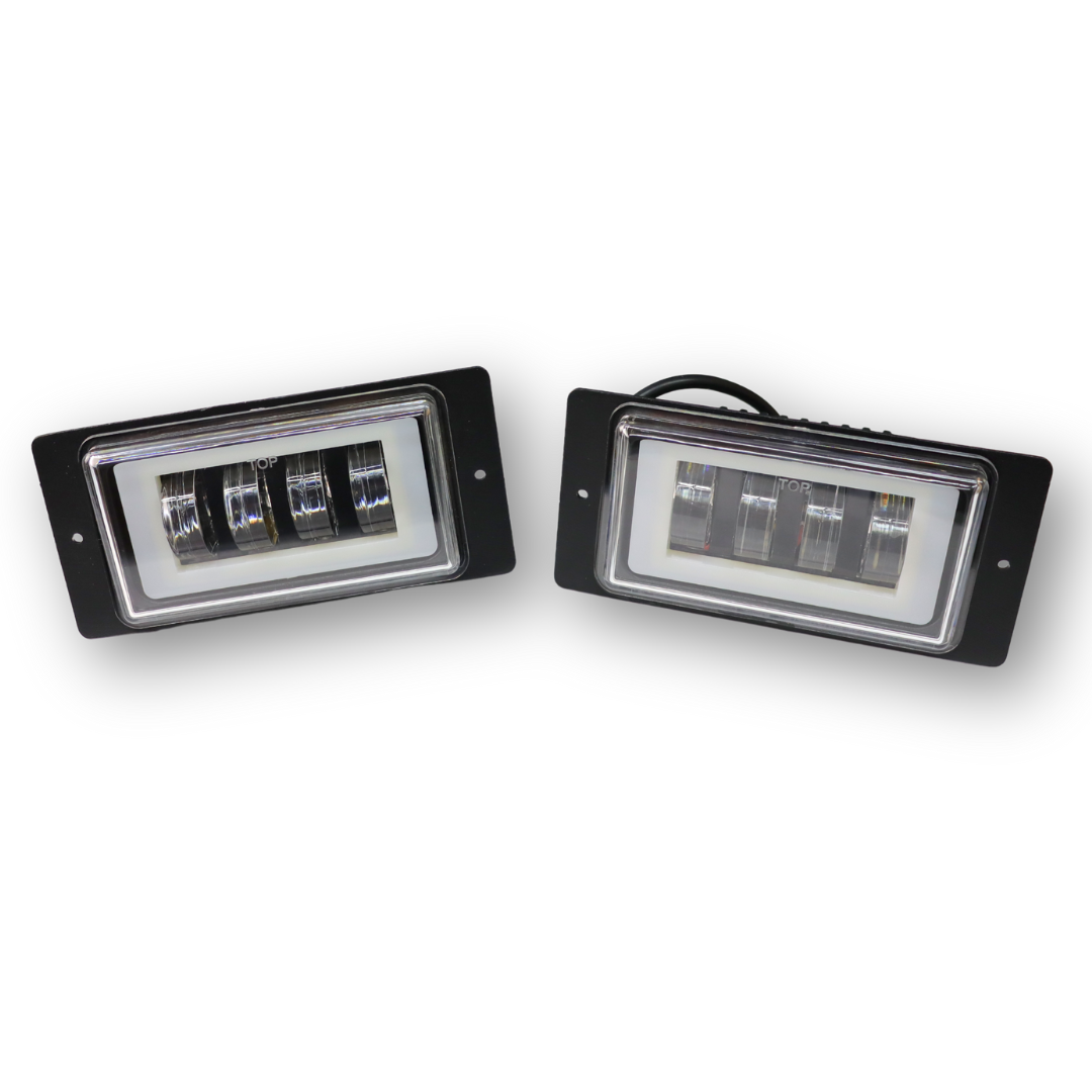 Фара противотуманная ВАЗ 2110, 2111, 2112, 2113, 2114, 2115 LED 12-24V  (4 линзы 80W ДХО) (MRT)