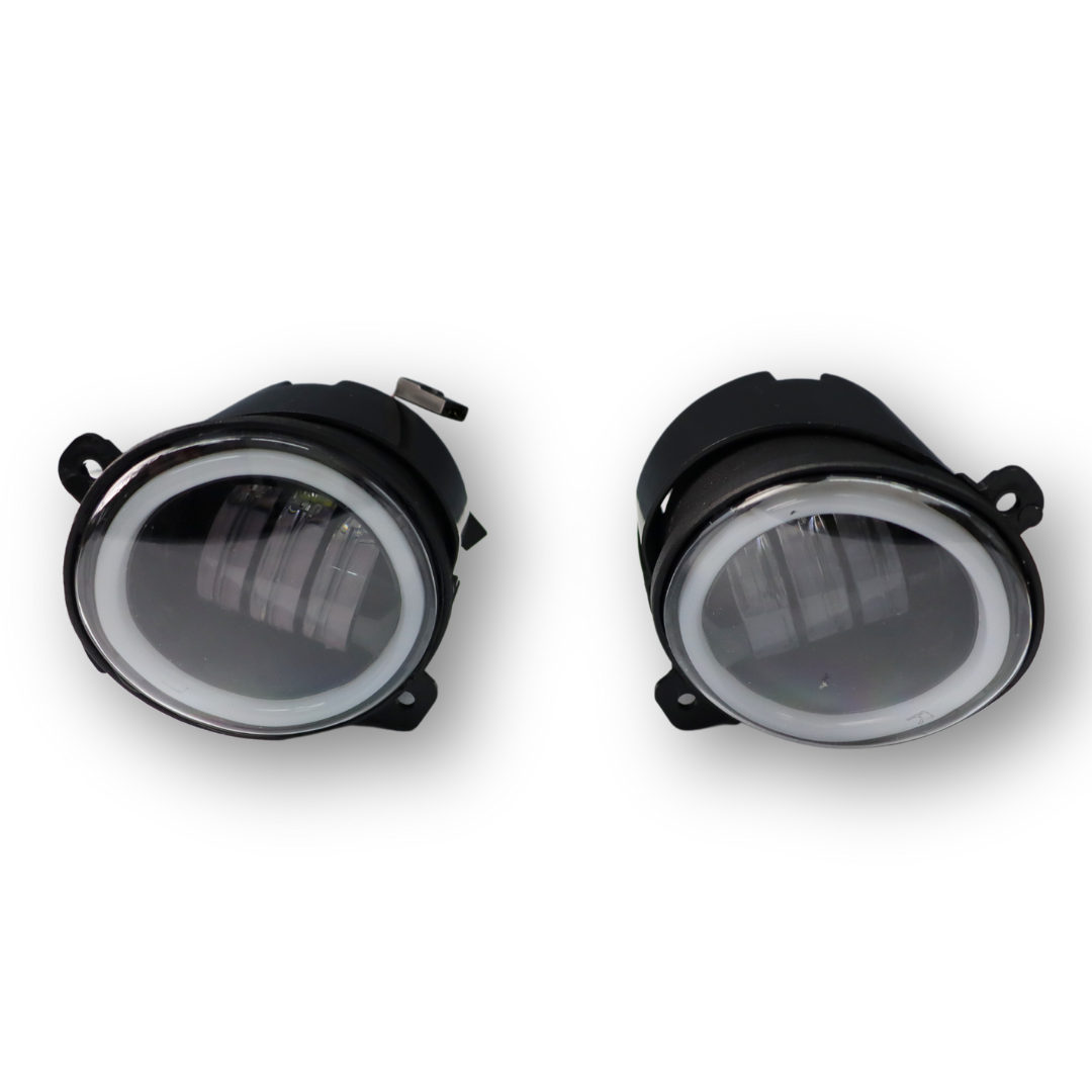 Фара противотуманная ВАЗ 2190 GRANDA LED (3 линзы желтый-белый свет ДХО) (MRT)