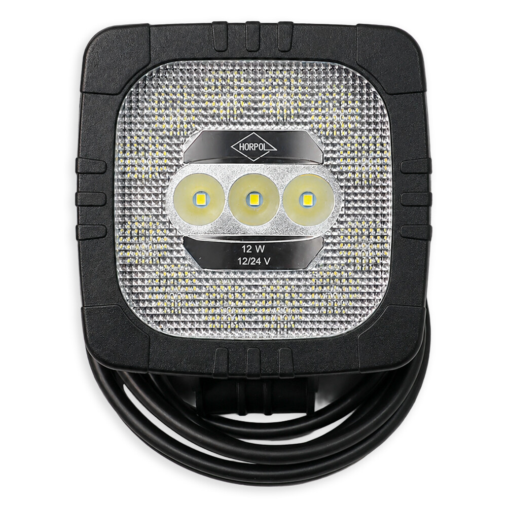 Фара универсальная LED 15 диодов 12\24V 101*101 \Horpol\
