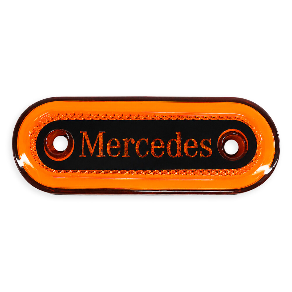 Ліхтар габаритний NEON з логотипом "MERCEDES" жовтий