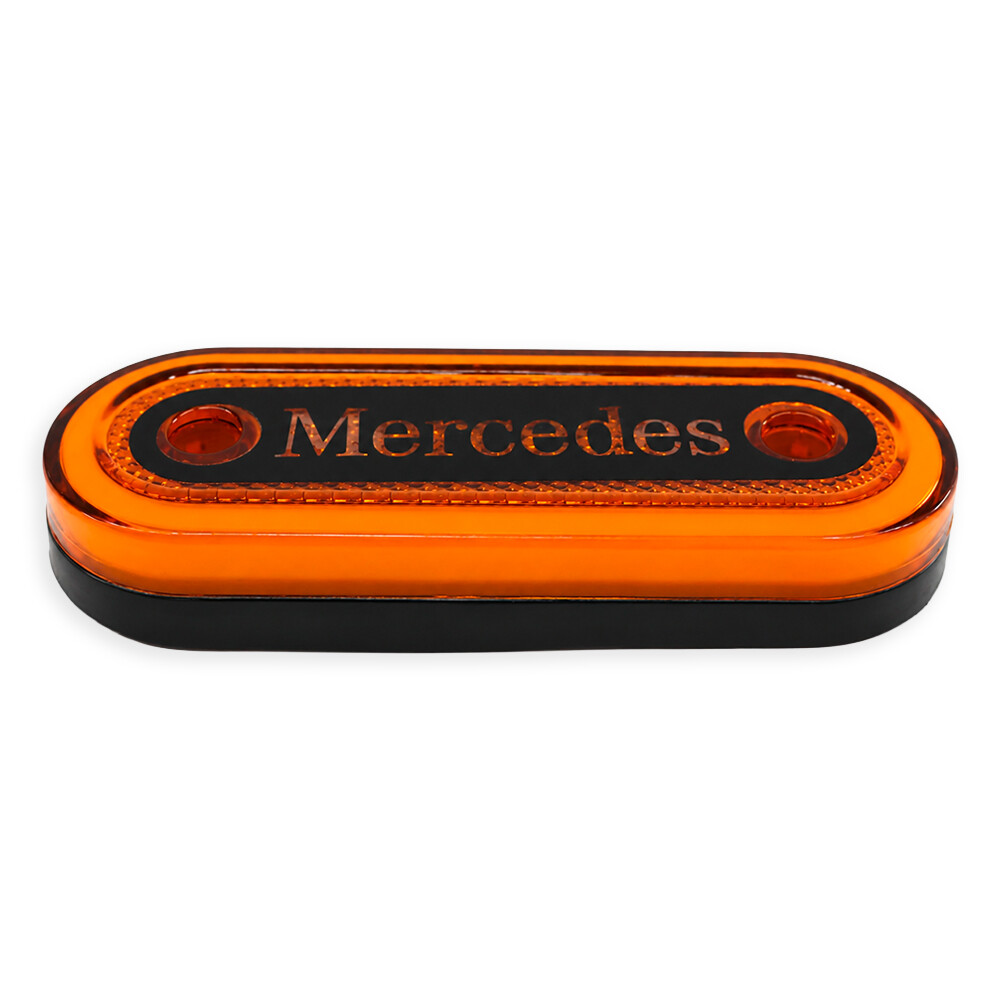 Ліхтар габаритний NEON з логотипом "MERCEDES" жовтий