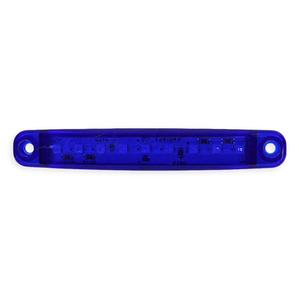 Ліхтар габаритний LED 9; синій; 12-24V; 100*15 мм