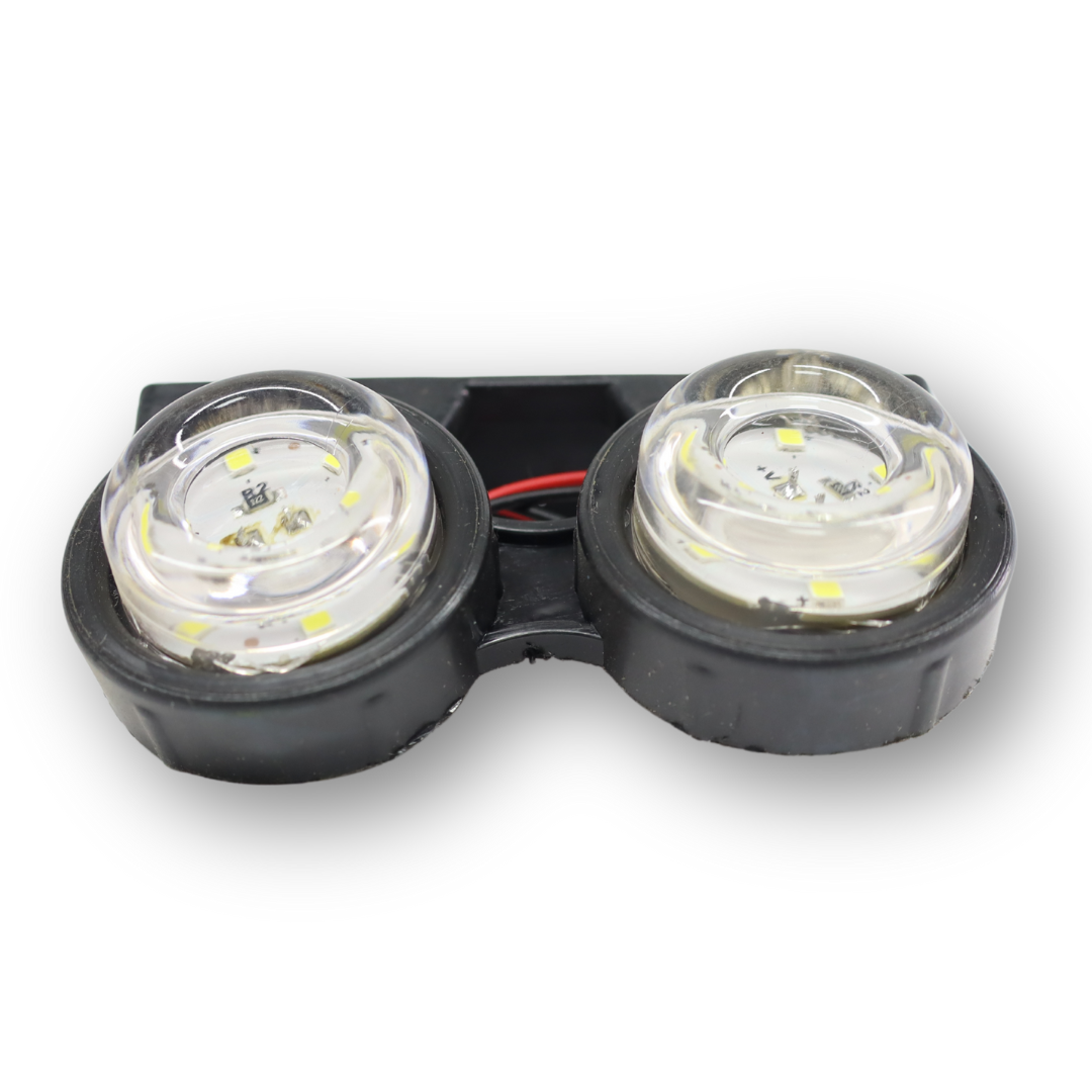 Фонарь габаритный двойной  LED 12 белый 12\24V