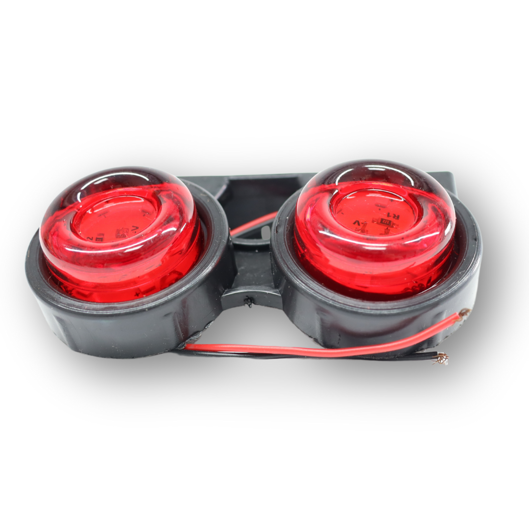 Фонарь габаритный двойной  LED 12 красный 12\24V