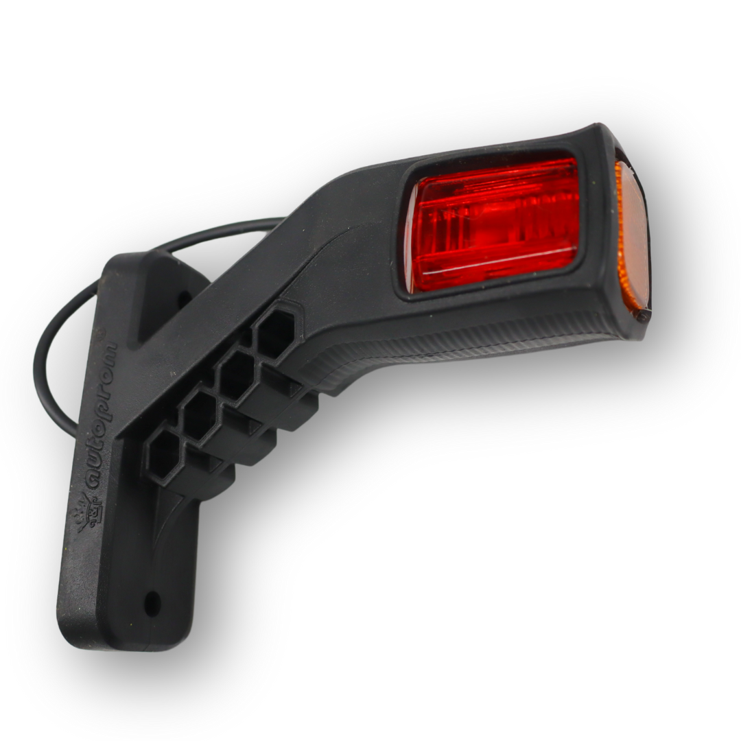 Фонарь габаритный рог; трехцветный; диодный; 13 см; прозрачный; 12-24V (CERAY) Фонарь габаритный рог; трехцветный; диодный; 13 см; прозрачный; 12-24V (CERAY)