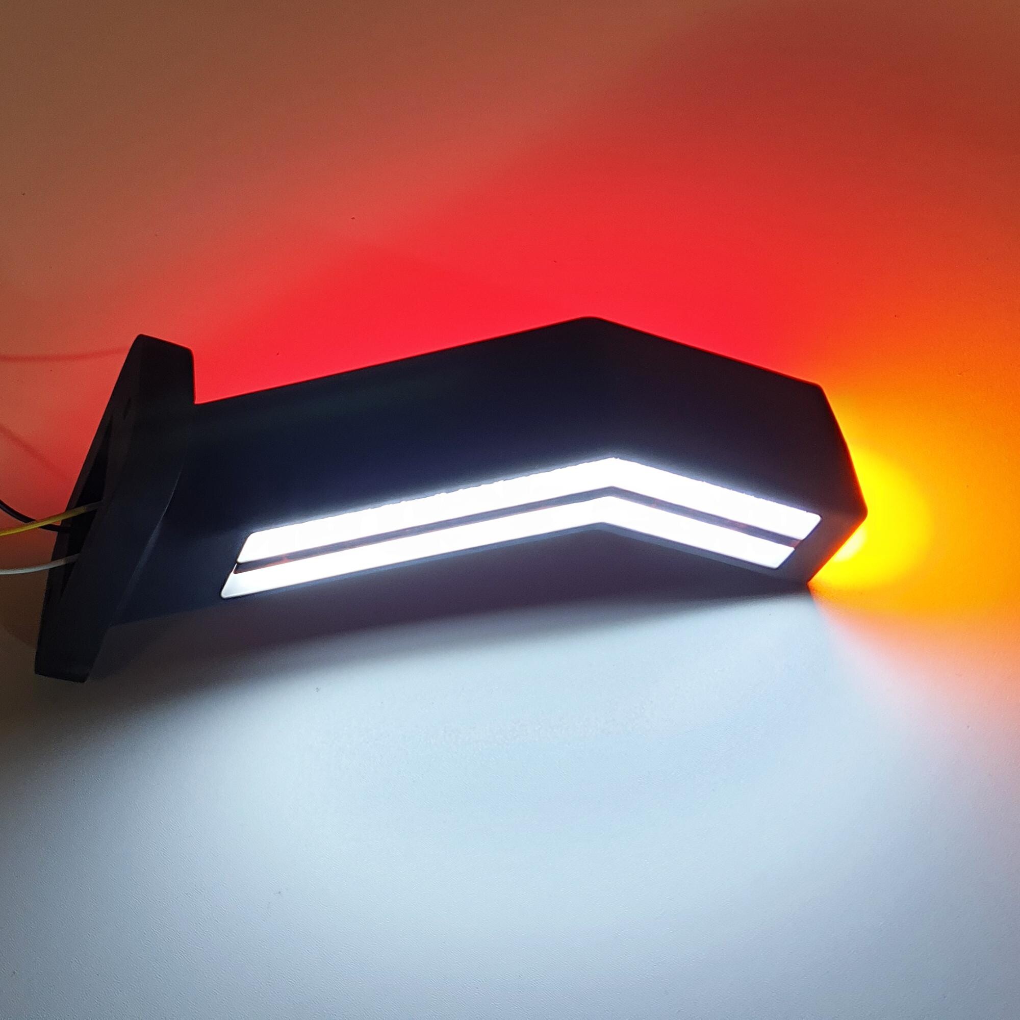 Фонарь габаритный рог 19 см LED 10-30 V бег указ.повор. \левый \FR\