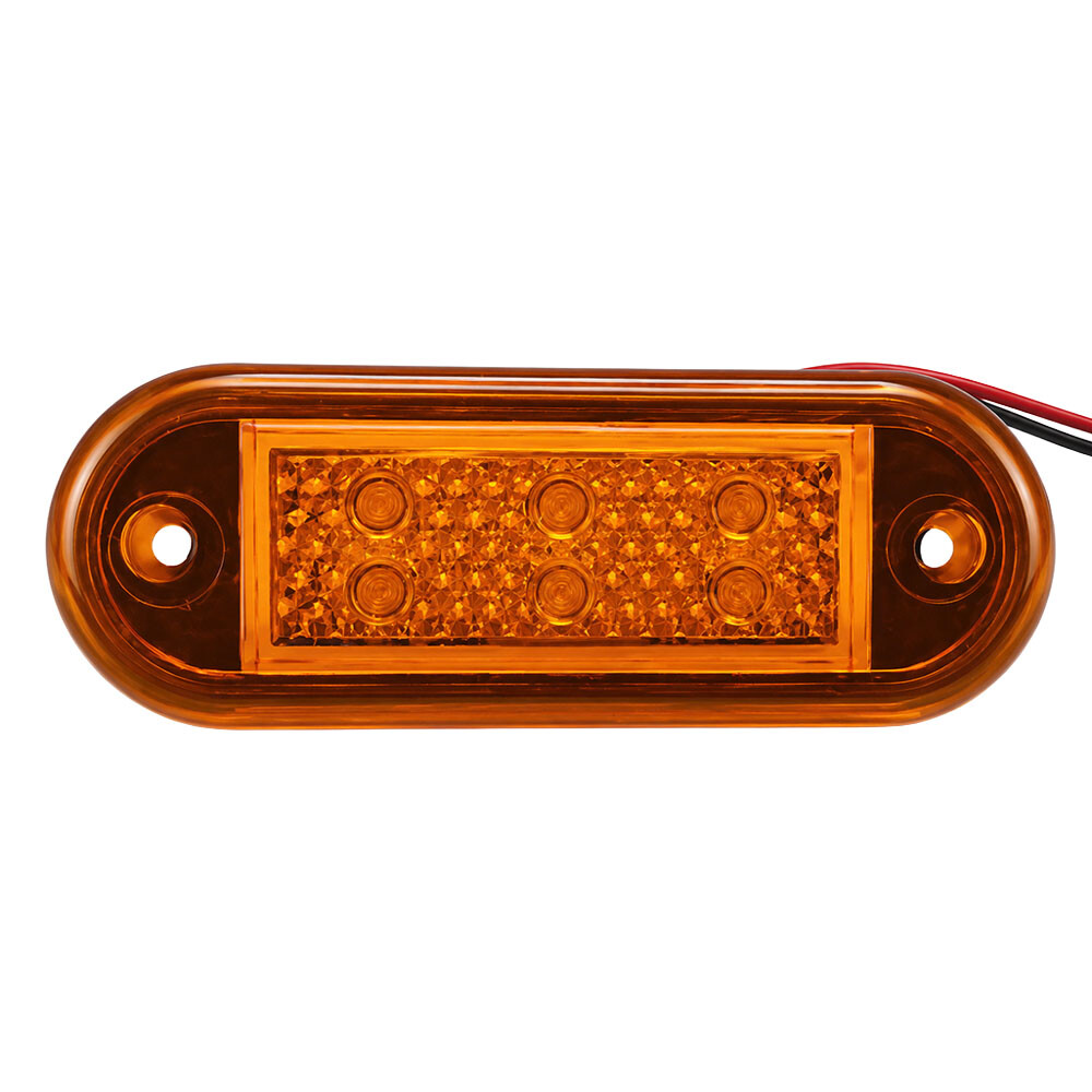 Ліхтар габаритний діодний 12-24V 6LED жовтий \ZERTECH\