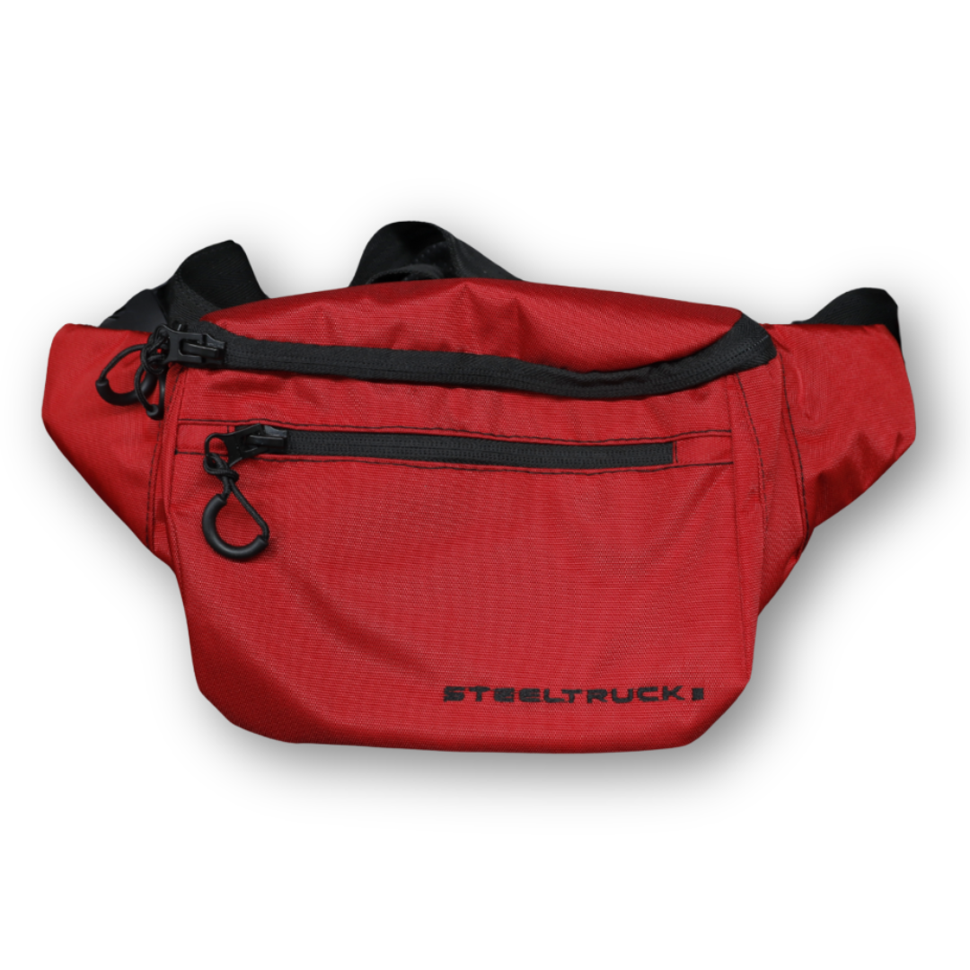 Сумка на пояс красная