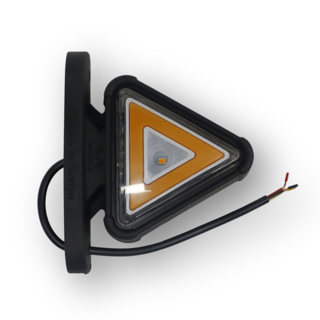 Габаритный фонарь треугольный; красно-желтый NEON; 12-24V; 8 см Габаритный фонарь треугольный; красно-желтый NEON; 12-24V; 8 см