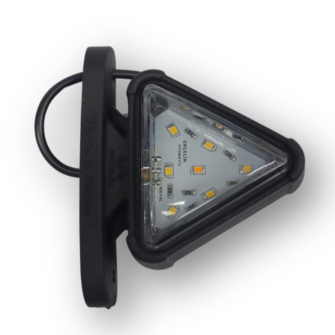 Габаритный фонарь треугольный; красно-желтый; 12-24V; 8,5 см