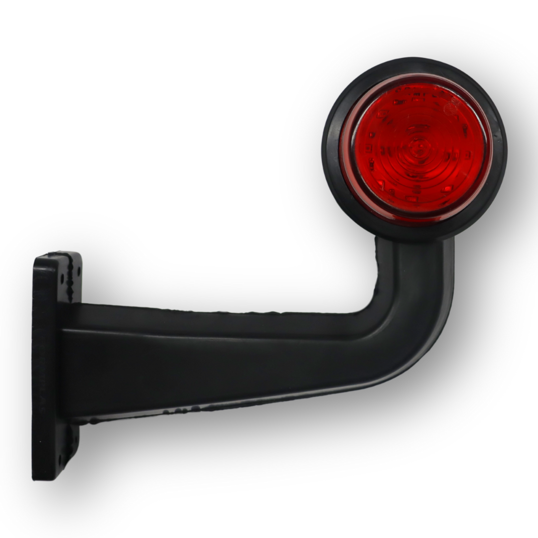 Фонарь габаритный рог; красно-белый; LED; 12-24V; кривой 20 см (F.PLAS) Фонарь габаритный рог; красно-белый; LED; 12-24V; кривой 20 см (F.PLAS)