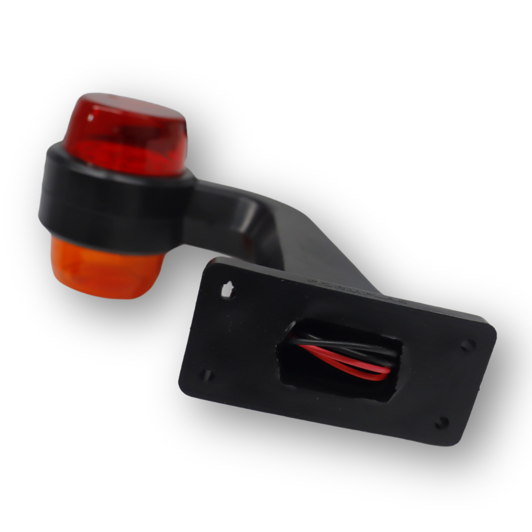 Фонарь габаритный рог; красно-желтый; LED; 12-24V; кривой 20 см (F.PLAS) Фонарь габаритный рог; красно-желтый; LED; 12-24V; кривой 20 см (F.PLAS)