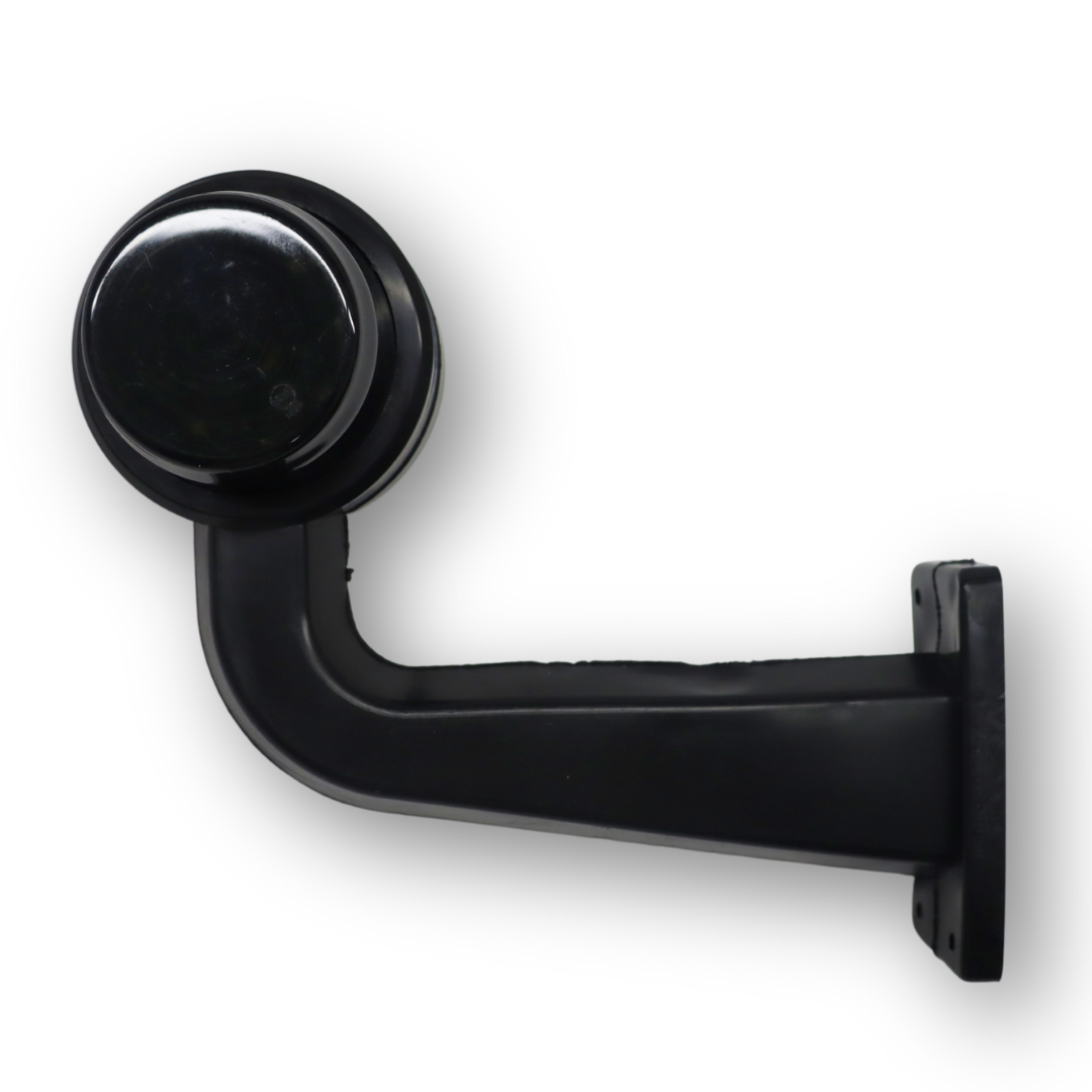 Фонарь габаритный рог; красно-белый; LED; 12-24V;  кривой 20 см; «GRAPHITE» (F.PLAS)