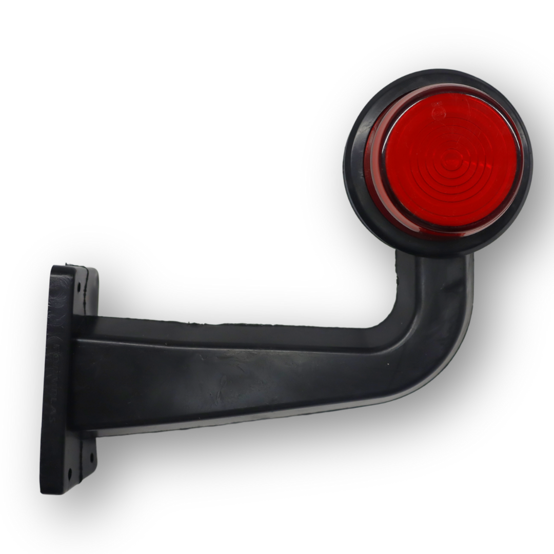 Фонарь габаритный рог; красно-белый; LED NEON; 12-24 V;  кривой 20 см (F.PLAS)