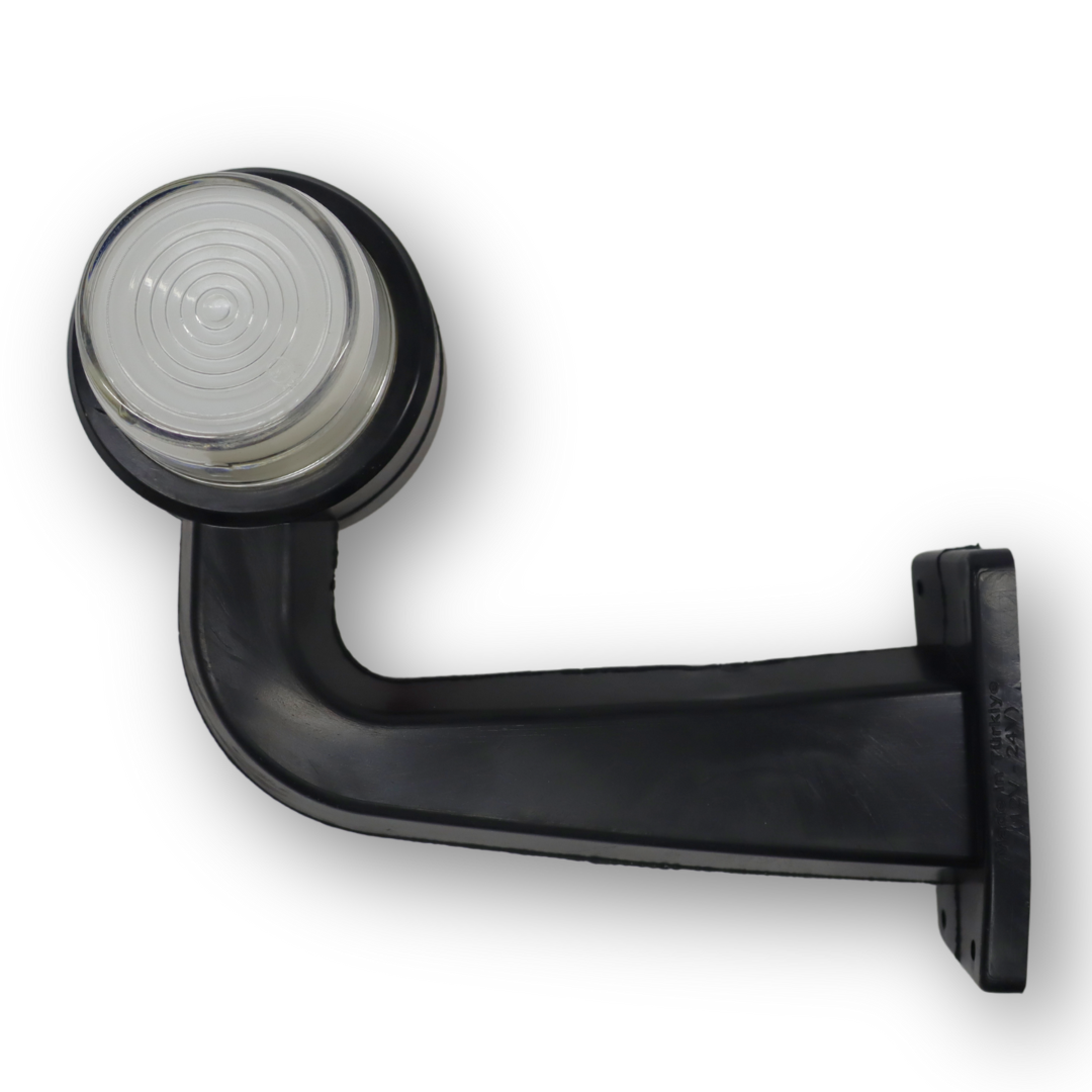 Фонарь габаритный рог; красно-белый; LED NEON; 12-24 V;  кривой 20 см (F.PLAS)