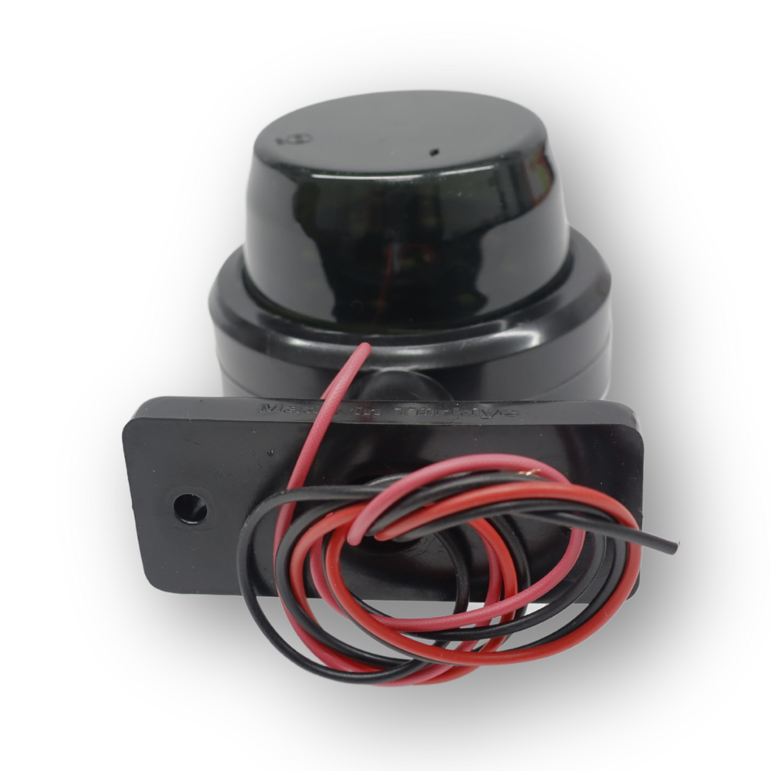 Фонарь габаритный рог «GRAPHITE»; красно-белый LED; 12-24V; 10см (F.PLAS)