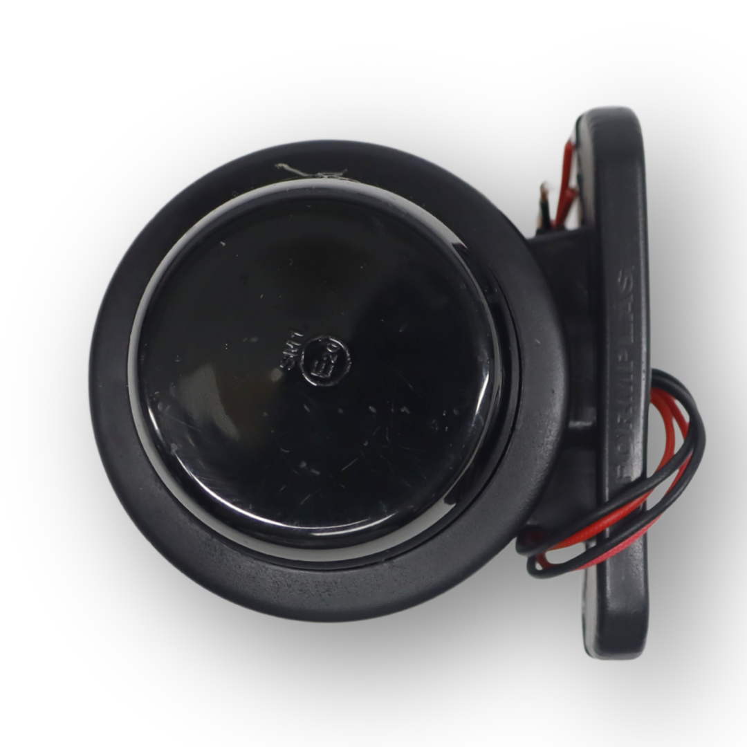 Фонарь габаритный рог «GRAPHITE»;  красно-белый LED; 7 см (F.PLAS)