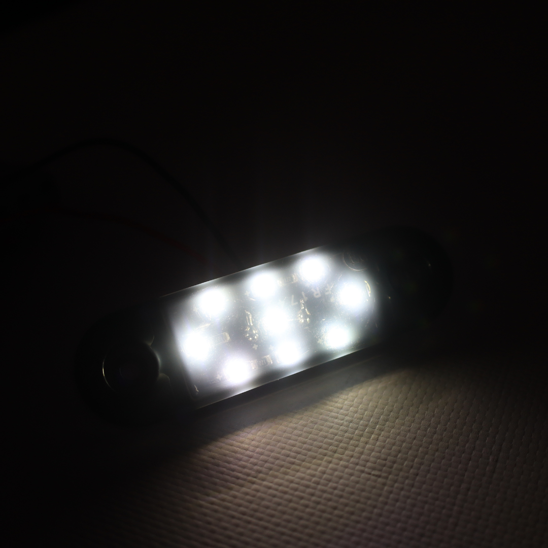 Ліхтар габаритний LED 9; білий SMOKE; 12-24V