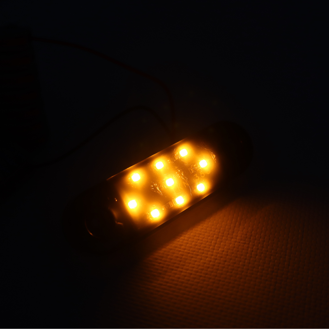 Ліхтар габаритний LED 9; жовтий SMOKE; 12-24V Ліхтар габаритний LED 9; жовтий SMOKE; 12-24V