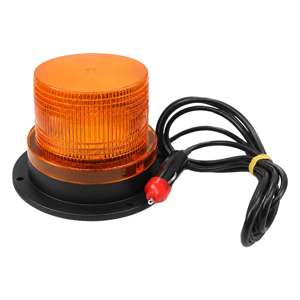 Маячок помаранчевий LED 10-36V з лінзою Френеля Магнітним кріпленням низький