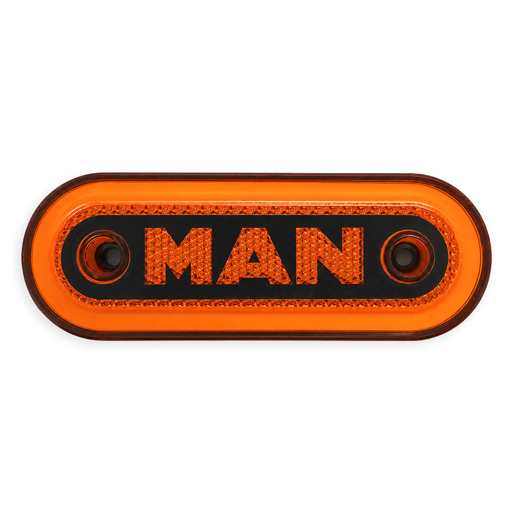 Ліхтар габаритний NEON з логотипом "MAN" жовтий