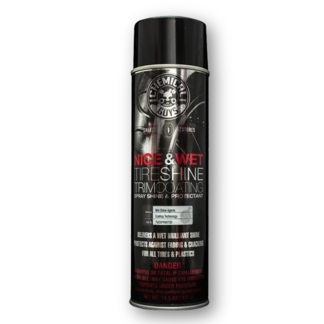 Средство для восстановления резины nice and wet tire shine trim coating aerosol Chemical Guys 340 мл Средство для восстановления резины nice and wet tire shine trim coating aerosol Chemical Guys 340 мл