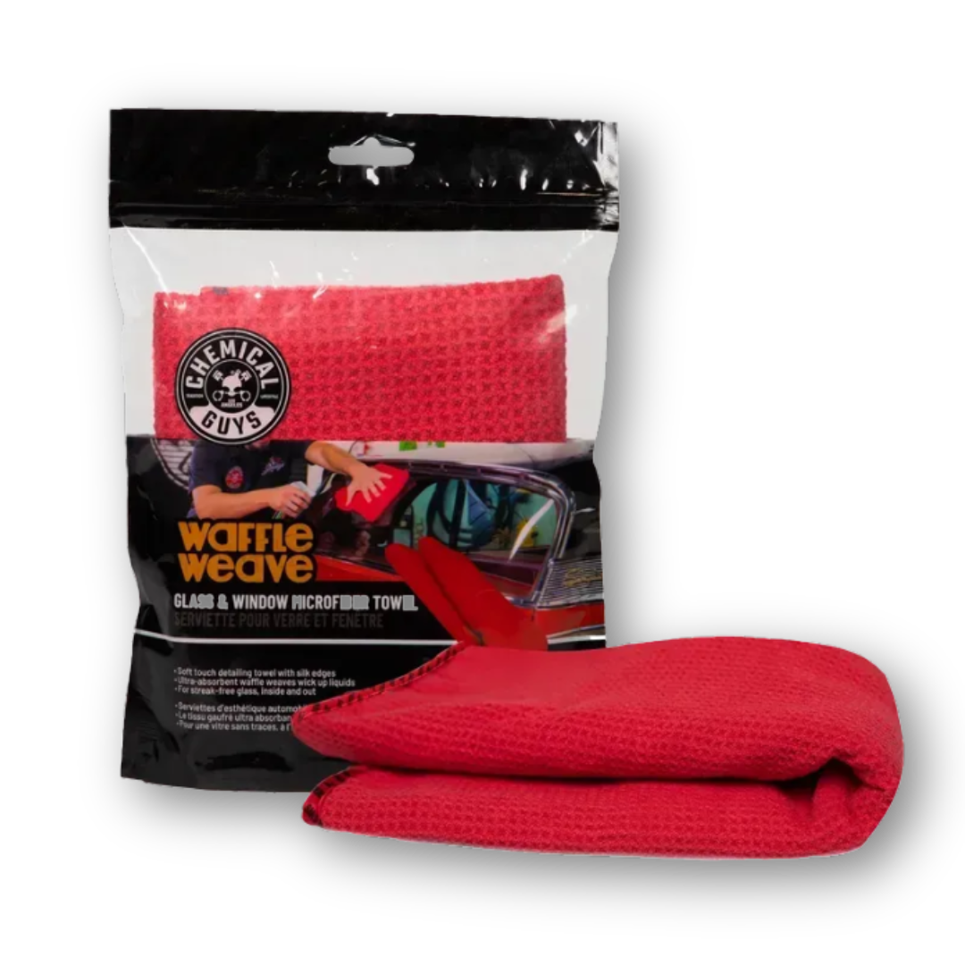 Полотенце безворсовое (вафельное) красного цвета для стекла, 61х40см Chemical Guys Полотенце безворсовое (вафельное) красного цвета для стекла, 61х40см Chemical Guys