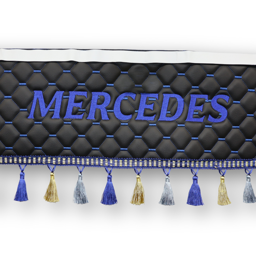 Шторка Экокожа "Pergam" MERCEDES лоб+косынки черная