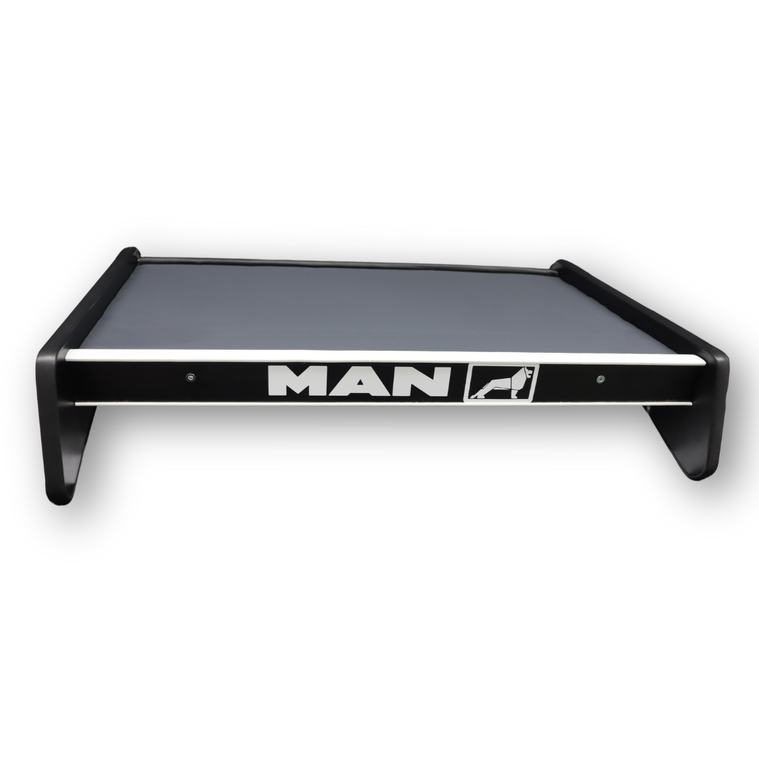 Полка кабины MAN TGX; маленькая; серая (ST- Экокожа)