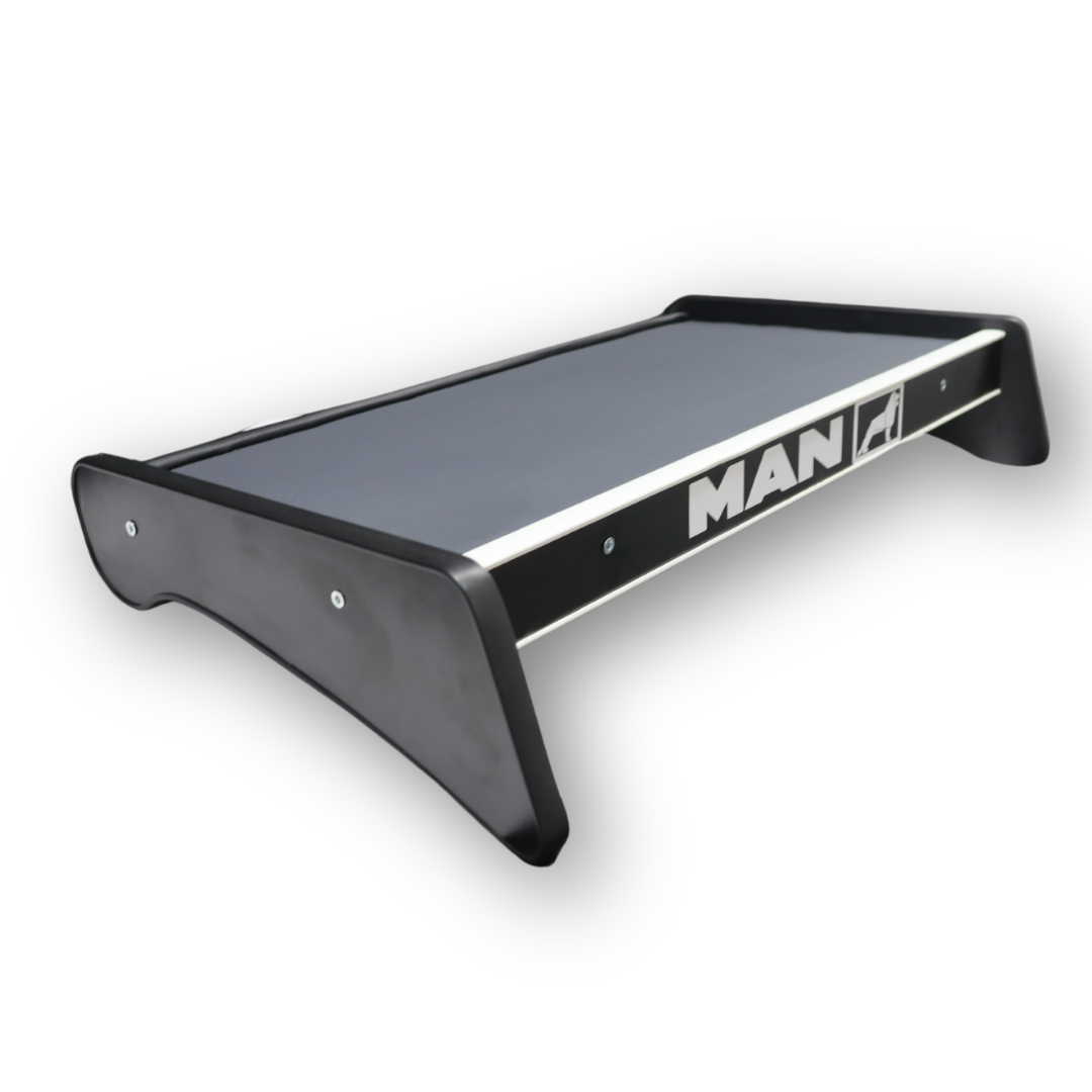 Полка кабины MAN TGX; маленькая; серая (ST- Экокожа)