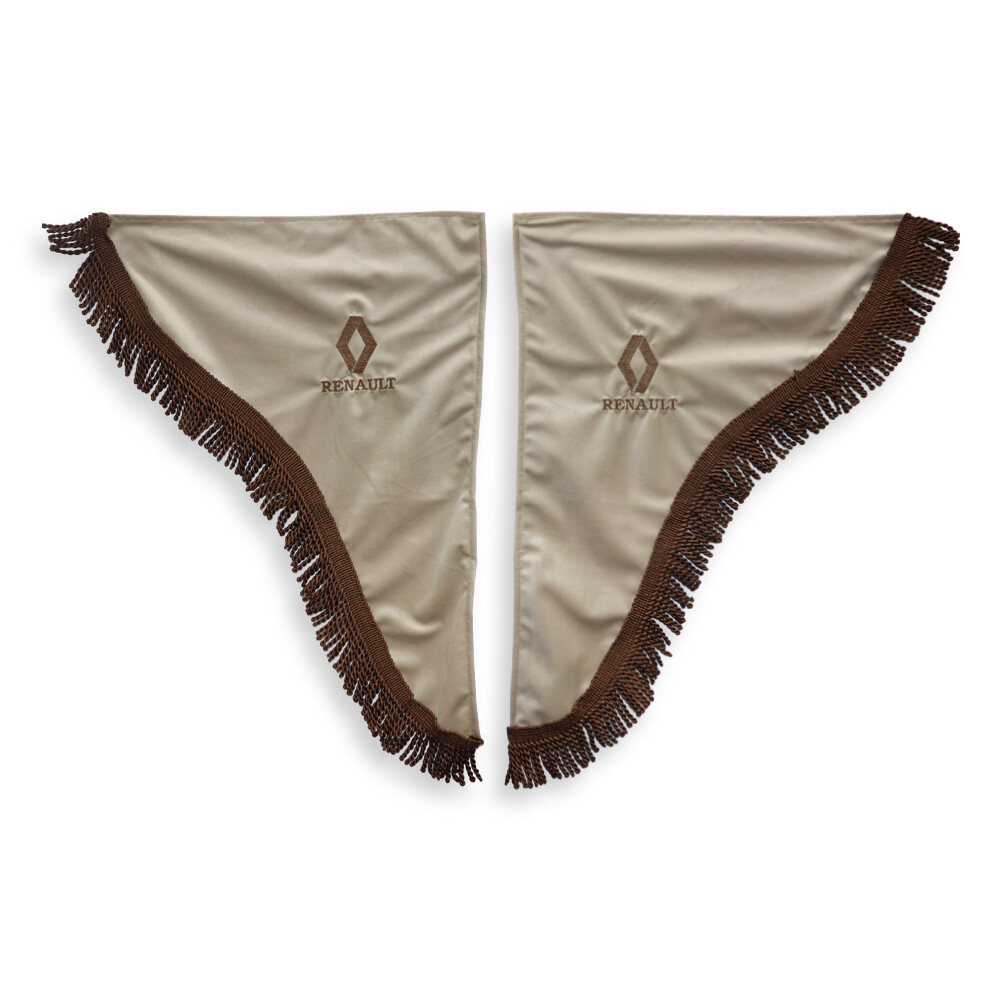 Шторка Велюр "Wave" RENAULT лоб+косинки+спальник бежева Шторка Велюр "Wave" RENAULT лоб+косинки+спальник бежева