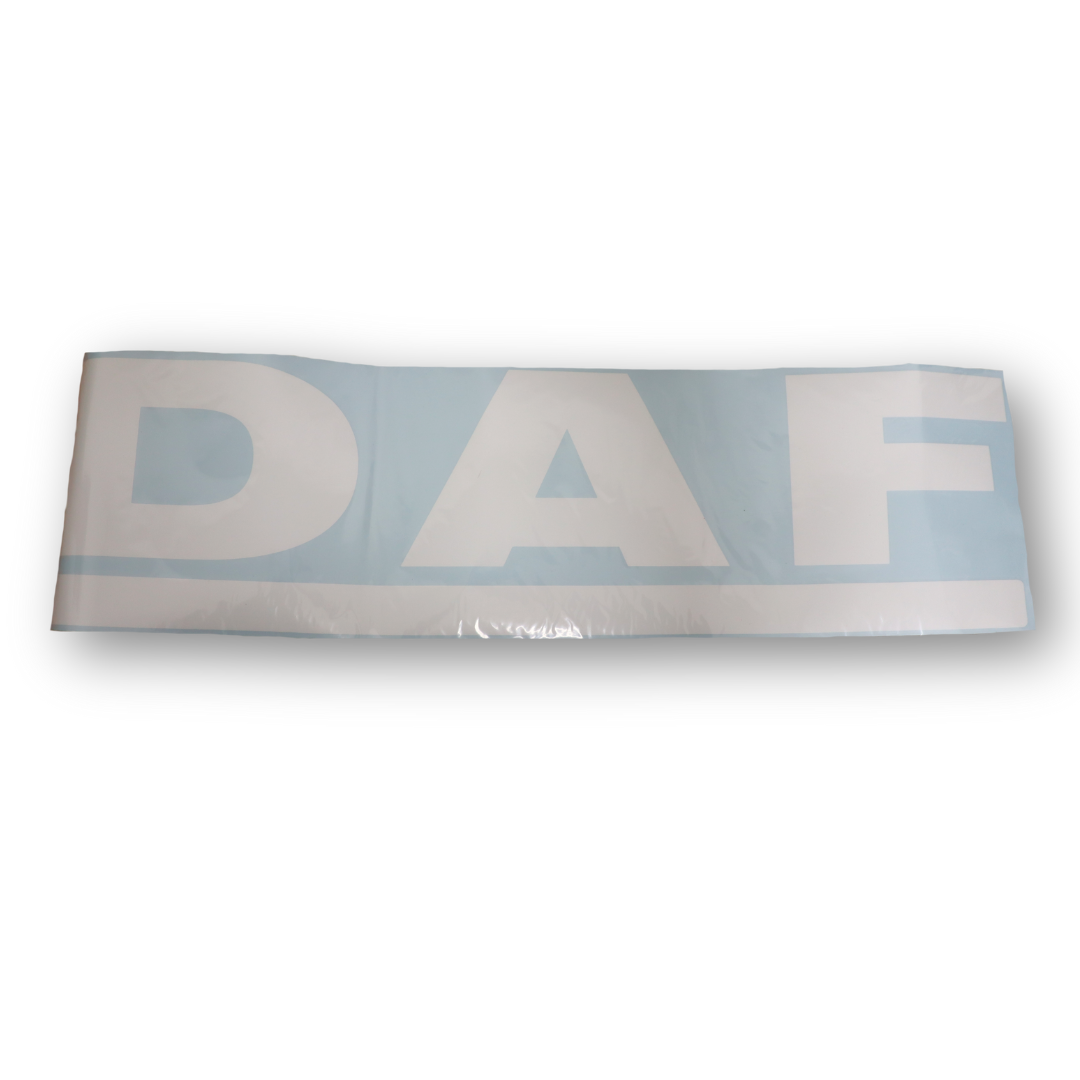 Декоративная наклейка надпись белая DAF 700*100 мм Декоративная наклейка надпись белая DAF 700*100 мм